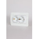 Розетка двойная с заземлением и со шторкой Elbi Eleсtriс Jazz 508-010200-917