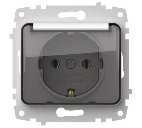 Розетка с заземлением с крышкой, без рамки Elbi Eleсtriс Jazz 607-010200-218