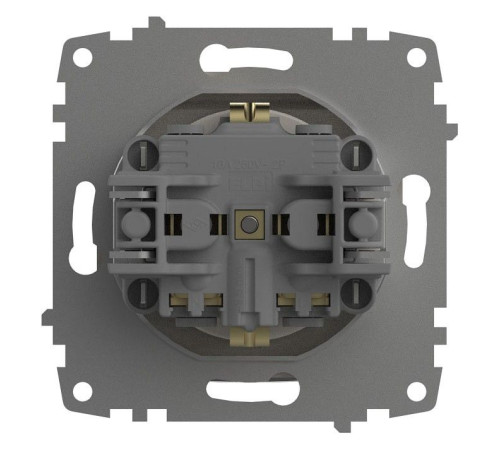 Розетка с заземлением с крышкой, без рамки Elbi Eleсtriс Zena Vega 609-010200-218