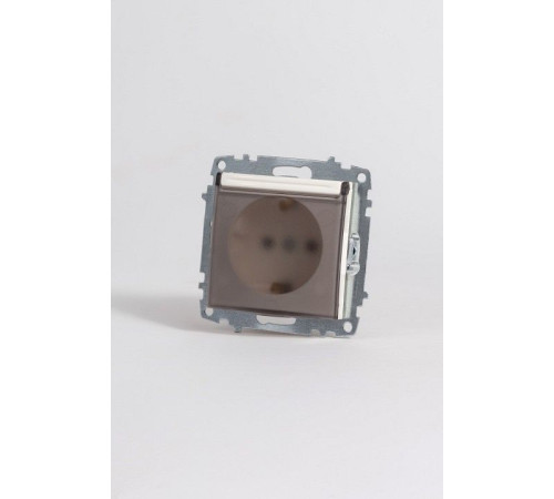 Розетка с заземлением с крышкой, без рамки Elbi Eleсtriс Zena Vega 609-010200-218