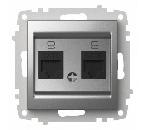 Розетка двойная Ethernet RJ-45 без рамки Elbi Eleсtriс Zena Vega 609-011000-248