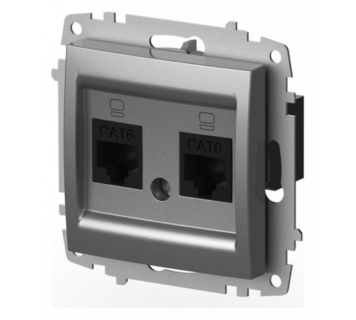 Розетка двойная Ethernet RJ-45 без рамки Elbi Eleсtriс Zena Vega 609-011000-248