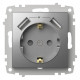 Розетка с заземлением и со шторкой и 2хUSB type A, без рамки Elbi Eleсtriс Zena Vega 609-011000-317