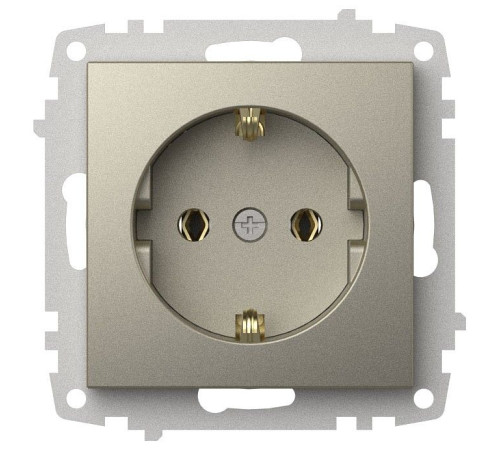 Розетка с заземлением, без рамки Elbi Eleсtriс Zena Vega 609-011400-217