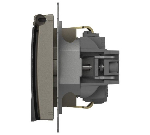 Розетка с заземлением с крышкой, без рамки Elbi Eleсtriс Zena Vega 609-011400-218