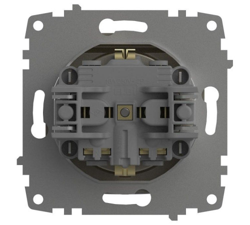 Розетка с заземлением с крышкой, без рамки Elbi Eleсtriс Zena Vega 609-011400-218
