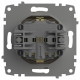 Розетка с заземлением и со шторкой, без рамки с крышкой Elbi Eleсtriс Zena Vega 609-011400-219
