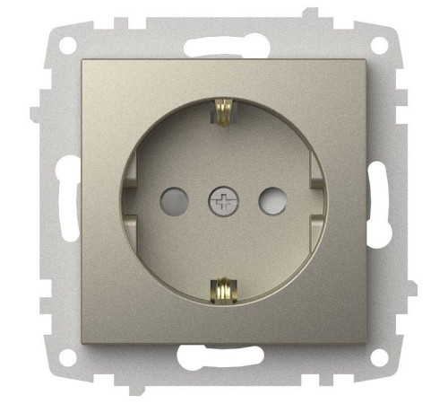 Розетка с заземлением и со шторкой, без рамки Elbi Eleсtriс Zena Vega 609-011400-243