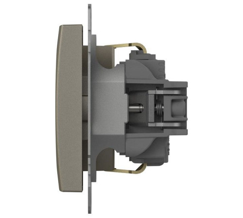 Розетка с заземлением и со шторкой, без рамки Elbi Eleсtriс Zena Vega 609-011400-243