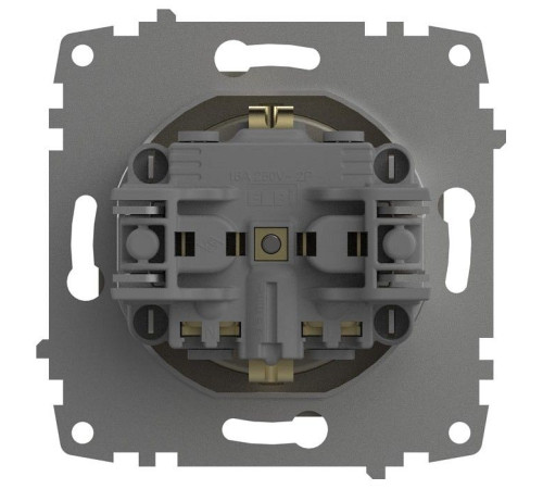 Розетка с заземлением и со шторкой, без рамки Elbi Eleсtriс Zena Vega 609-011400-243