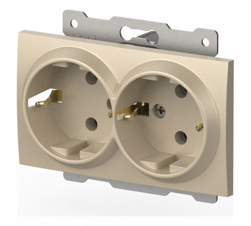 Розетка двойная с заземлением, без рамки Elbi Eleсtriс Zena Vega 609-012500-907