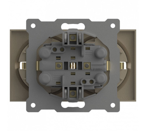Розетка двойная с заземлением, без рамки Elbi Eleсtriс Zena Vega 609-012500-907