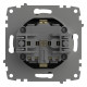 Розетка с заземлением и со шторкой, без рамки с крышкой Elbi Eleсtriс Zena Vega 609-014800-219