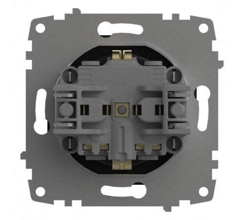 Розетка с заземлением и со шторкой, без рамки Elbi Eleсtriс Zena Vega 609-014800-243