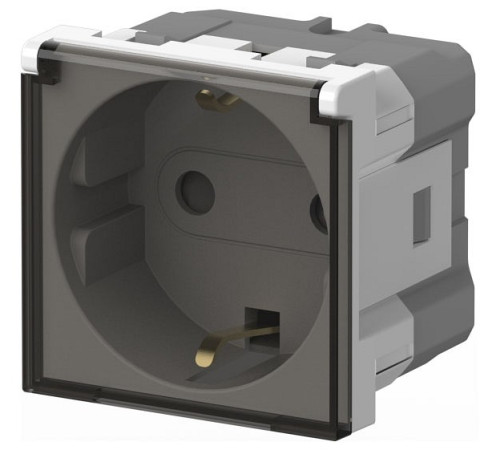 Розетка с заземлением с крышкой, без рамки Elbi Eleсtriс Moda Vox 611-040232-218