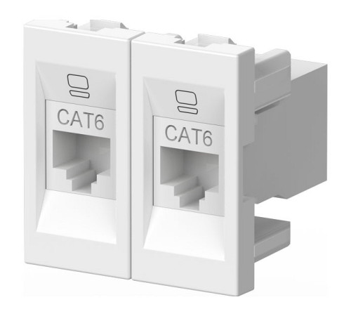 Розетка двойная Ethernet RJ-45 без рамки Elbi Eleсtriс Moda Vox 611-040232-248