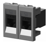 Розетка двойная Ethernet RJ-45 без рамки Elbi Eleсtriс Moda Vox 611-041032-248