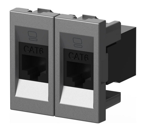 Розетка двойная Ethernet RJ-45 без рамки Elbi Eleсtriс Moda Vox 611-041032-248