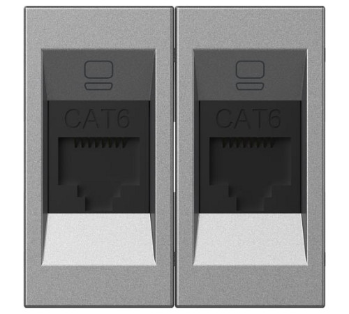 Розетка двойная Ethernet RJ-45 без рамки Elbi Eleсtriс Moda Vox 611-041032-248