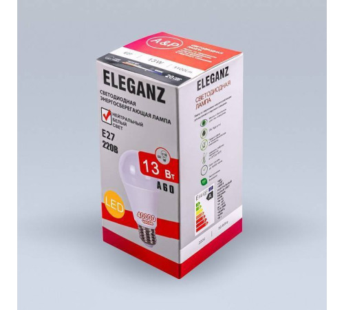 Лампа светодиодная Eleganz E27 13Вт 4500K 1371
