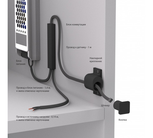 Диммер сенсорный накладной Elektrostandard Аксессуары для светодиодных лент 12/24V 95003/01
