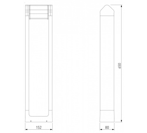 Наземный высокий светильник Elektrostandard DORS 35163/F