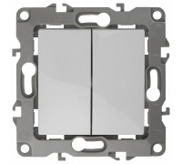 Переключатель двухклавишный без рамки Эра Эра 12 12-1104-01