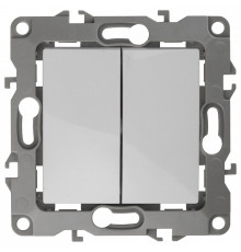 Переключатель двухклавишный без рамки Эра Эра 12 12-1104-01