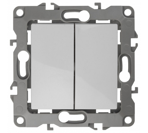 Переключатель двухклавишный без рамки Эра Эра 12 12-1104-01