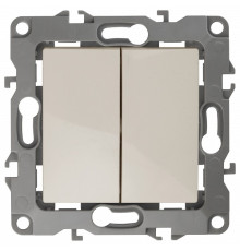 Переключатель двухклавишный без рамки Эра Эра 12 12-1104-02