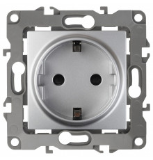 Розетка с заземлением и со шторкой, без рамки Эра Эра 12 12-2102-03