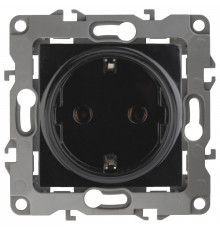 Розетка с заземлением и со шторкой, без рамки Эра Эра 12 12-2102-06
