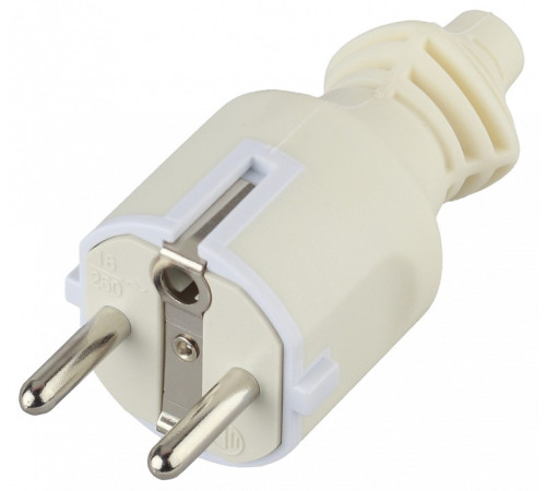 Вилка прямая с заземлением Эра V4(W)