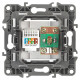 ТВ-розетка и розетка Ethernet RJ-45 без рамки Эра Эра 12 12-3110-02