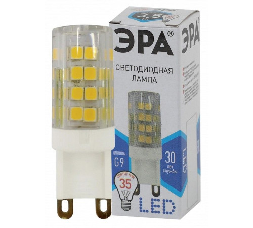 Лампа светодиодная Эра Стандарт G9 3.5Вт 4000K LED JCD-3,5W-CER-840-G9