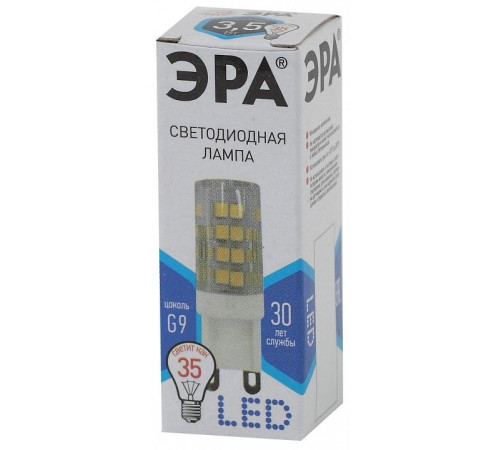 Лампа светодиодная Эра Стандарт G9 3.5Вт 4000K LED JCD-3,5W-CER-840-G9