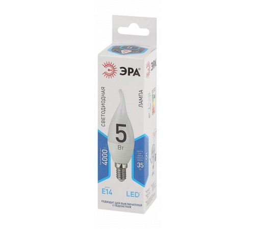 Лампа светодиодная Эра Стандарт LED BXS-5W-840-E14