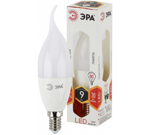 Лампа светодиодная Эра Стандарт LED BXS-9W-827-E14