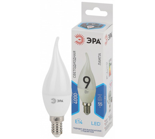 Лампа светодиодная Эра Стандарт LED BXS-9W-840-E14