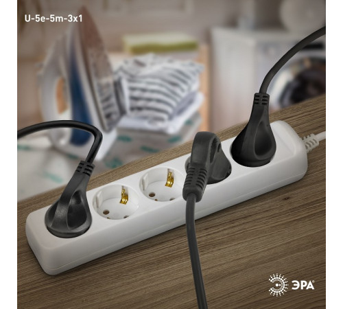 Удлинитель Эра U-5e-5m-3x1