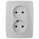 Розетка двойная без заземления Эра Эра 12 12-2107-01