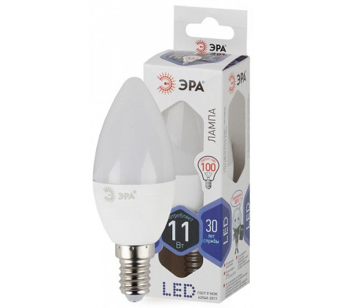Лампа светодиодная Эра Стандарт LED B35-11W-860-E14