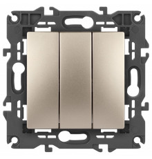 Выключатель трехклавишный без рамки Эра Эра Elegance 14-1107-04