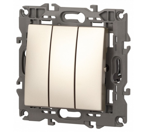 Выключатель трехклавишный без рамки Эра Эра Elegance 14-1107-04