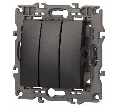 Выключатель трехклавишный без рамки Эра Эра Elegance 14-1107-05