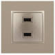 Розетка 2хUSB type A без рамки Эра Эра Elegance 14-4110-04