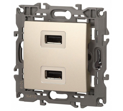 Розетка 2хUSB type A без рамки Эра Эра Elegance 14-4110-04