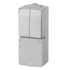 Блок с розеткой и выключателем Эра Эра Эксперт 11-7608-03