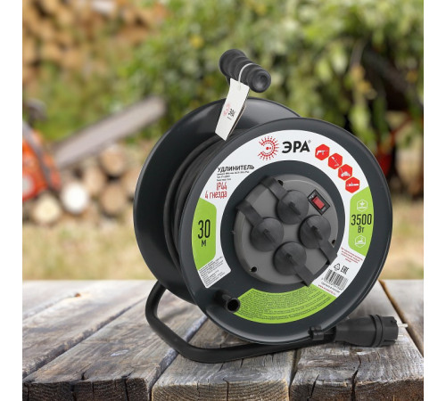 Удлинитель Эра RMx-4es-3x2.5-30m-IP44(KG)