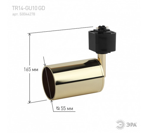 Светильник на штанге ЭРА TR14-GU10 GD